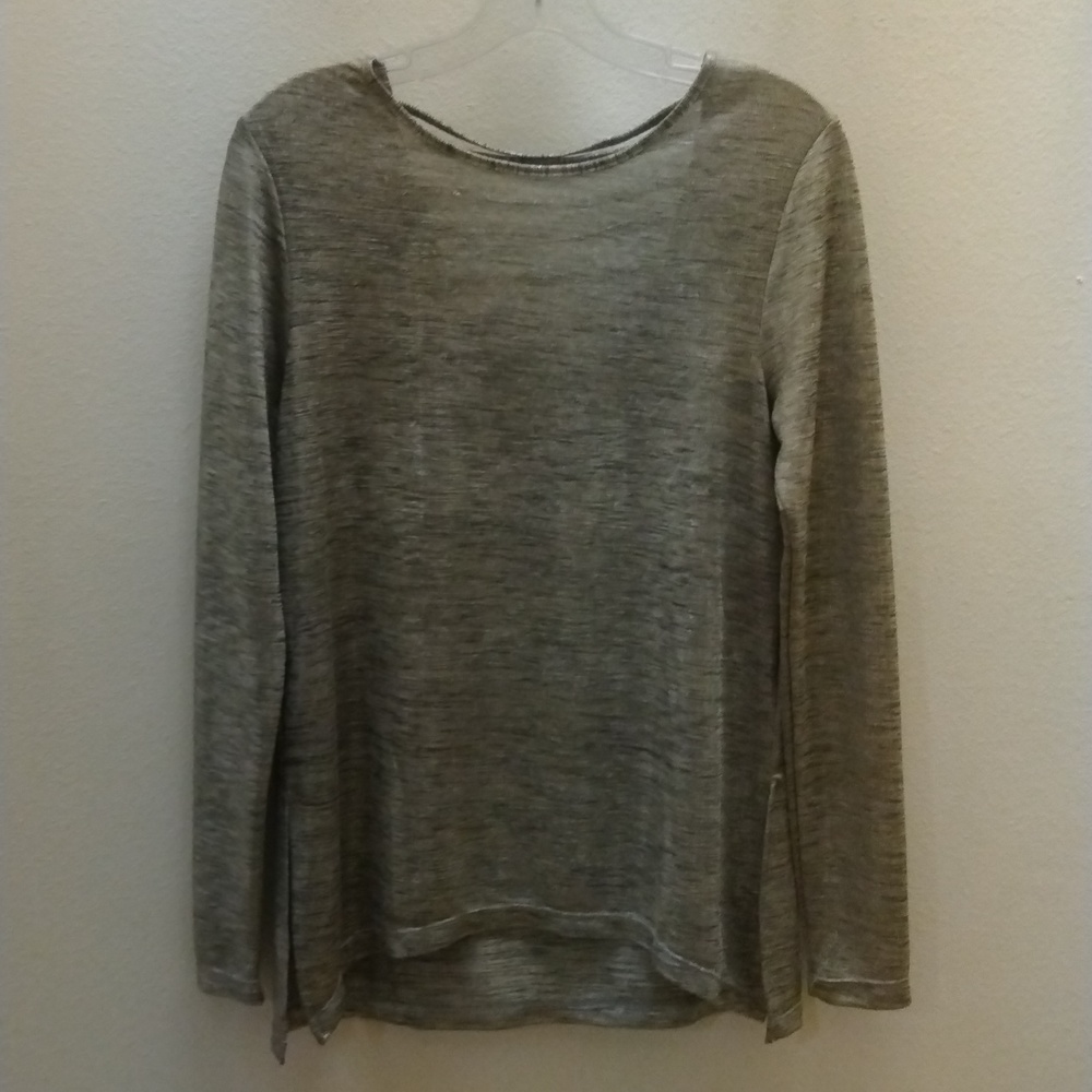 Cruel Girl Silver Metallic Top